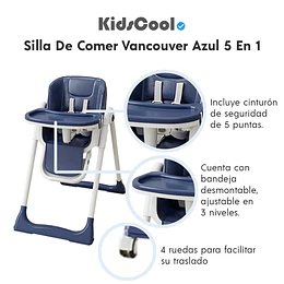 Silla De Comer Vancouver Azul 5 en 1