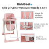 Silla De Comer Vancouver Rosada 5 en 1