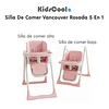 Silla De Comer Vancouver Rosada 5 en 1