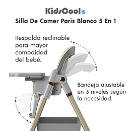 Silla De Comer Paris Blanco 5 en 1