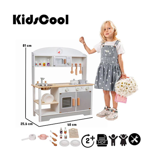 Retiro Express - Cocina Montessori Blanca + Accesorios