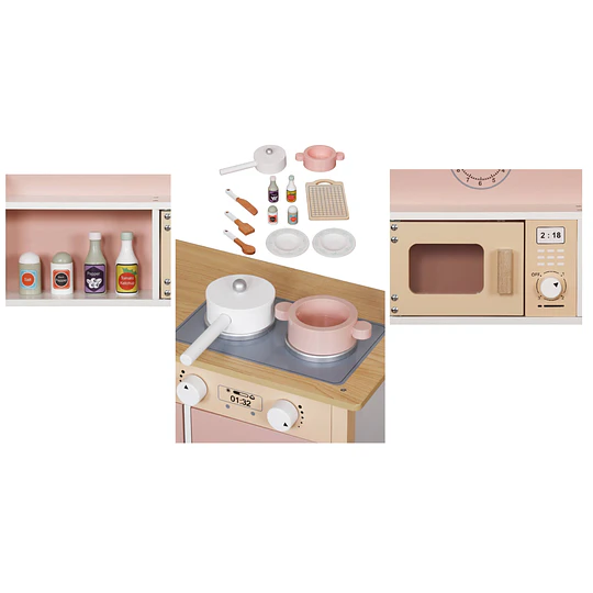 Retiro Express - Cocina Montessori Rosa + Accesorios
