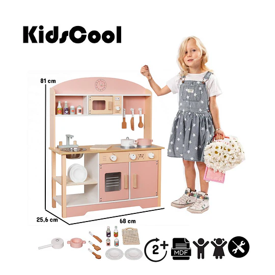 Retiro Express - Cocina Montessori Rosa + Accesorios