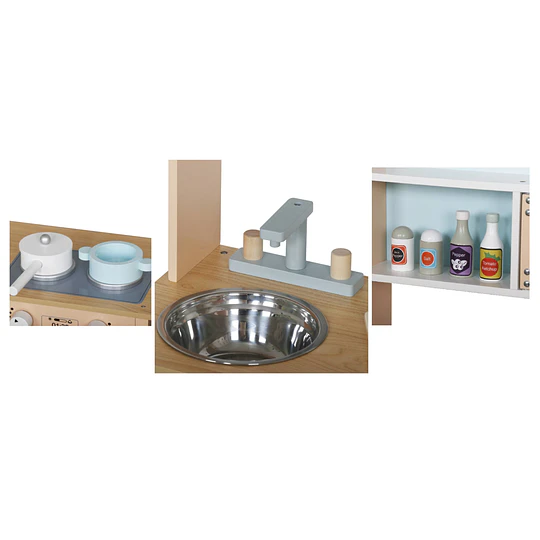 Retiro Express - Cocina Montessori Celeste + Accesorios