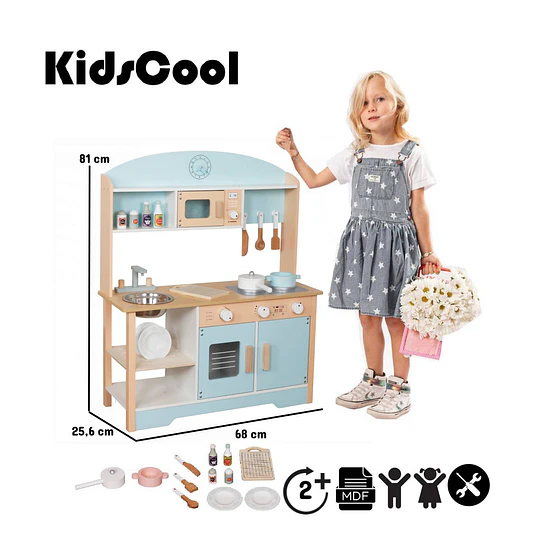 Retiro Express - Cocina Montessori Celeste + Accesorios