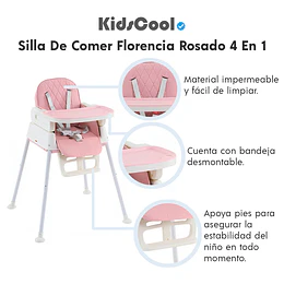 Silla De Comer Florencia Rosado 4 en 1 