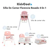 Silla De Comer Florencia Rosado 4 en 1 