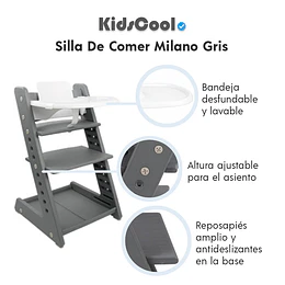Retiro Express - Silla De Comer Milano Gris 
