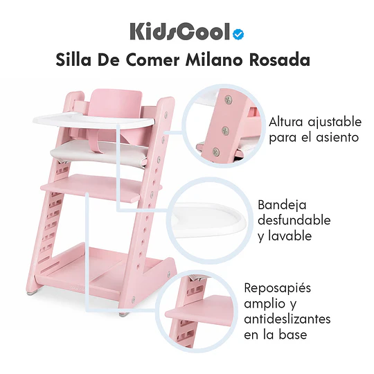 Retiro Express - Silla De Comer Milano Rosada