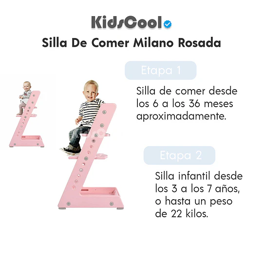 Retiro Express - Silla De Comer Milano Rosada