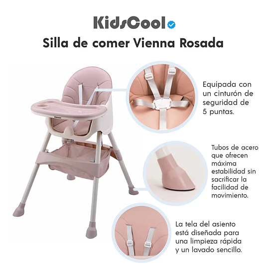 Retiro Express - Silla de comer Vienna Rosada