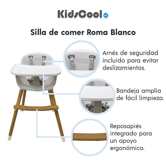 Retiro Express - Silla de comer Roma Blanco