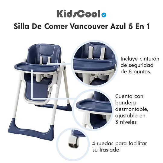 Retiro Express - Silla De Comer Vancouver Azul 5 en 1