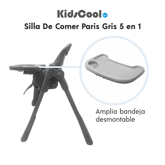 Retiro Express - Silla De Comer Paris Gris 5 en 1