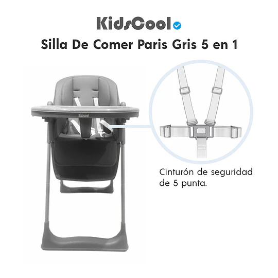 Retiro Express - Silla De Comer Paris Gris 5 en 1
