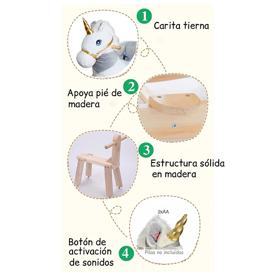 Balancín Correpasillo 2 En 1 Unicornio Kidscool