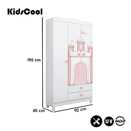 Closet Infantil 3 Puertas Sofia Blanco