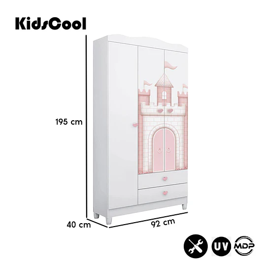 Closet Infantil 3 Puertas Sofia Blanco
