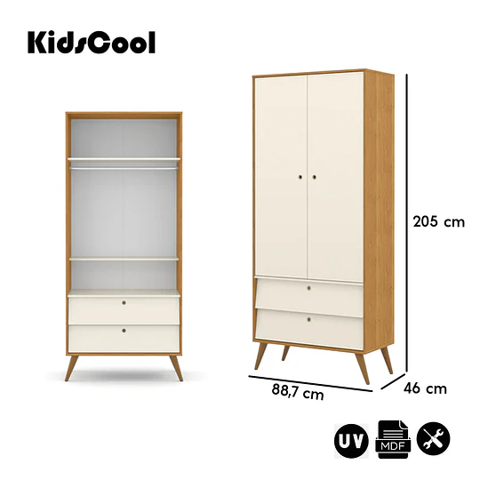 Ropero Gold 2 Pts Beige Eco Wood
