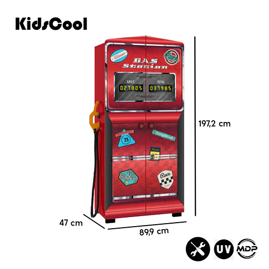 Clóset Infantil Rojo Estación De Gas