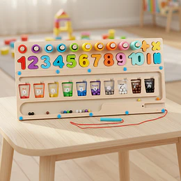 Didactico Tablero 3x1 Actividades Montessori 