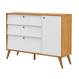 Cómoda Con Puerta Gold Miel/Blanco 