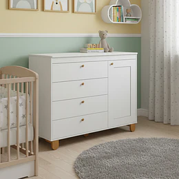 Cómoda Con Puerta Zupi Blanca