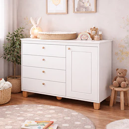 Cómoda Con Puerta Zupi Blanca