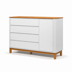 Comoda Flow Blanca Eco Wood