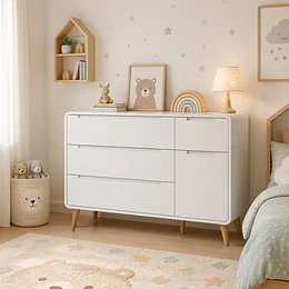 Comoda Blanca Agatha 3 Cajones Y Puerta  