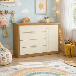 Comoda Tutto Con Puerta Beige Caramelo