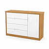 Comoda Tutto Con Puerta Blanca Caramelo