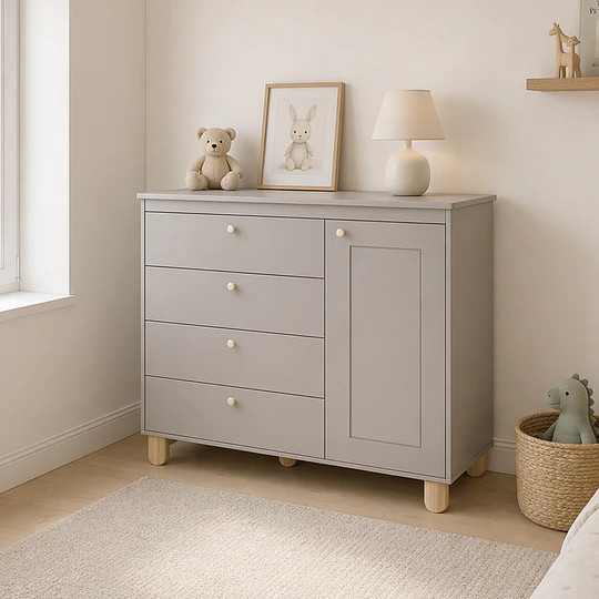 Cómoda Con Puerta Zupi Gris