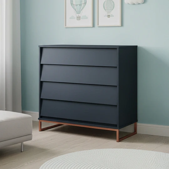 Cómoda Noah Design Grafito Base Cobre