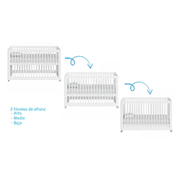 Retiro Express - Cuna Antirreflujo 3 en 1 Lion Blanca Kidscool - PRODUCTO ARMADO DESPACHO SOLO RM