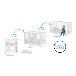 Retiro Express - Cuna Antirreflujo 3 en 1 Lion Blanca Kidscool - PRODUCTO ARMADO DESPACHO SOLO RM
