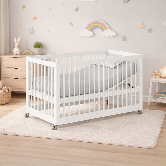 Retiro Express - Cuna Antirreflujo 3 en 1 Lion Blanca Kidscool - PRODUCTO ARMADO DESPACHO SOLO RM
