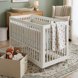 Retiro Express - Cuna Antirreflujo 3 en 1 Lion Blanca Kidscool - PRODUCTO ARMADO DESPACHO SOLO RM