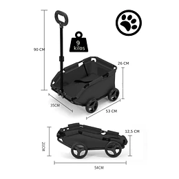 Retiro Express - Carro Plegable Para Mascota Black
