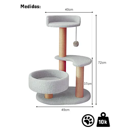 Retiro Express - Rascador Blanco Para Gatos 3 Niveles