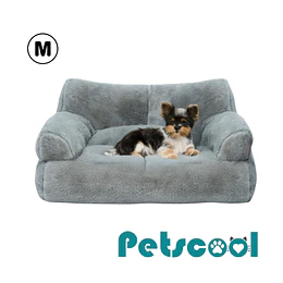Retiro Express - Cama Sofá Relajante Mascotas PetsCool M Gris-Lavable y Ortopédica