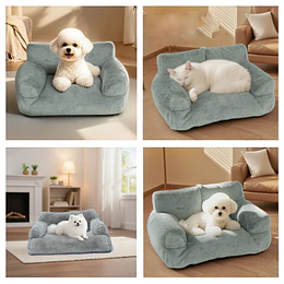 Retiro Express - Cama Sofá Relajante Mascotas PetsCool M Gris-Lavable y Ortopédica