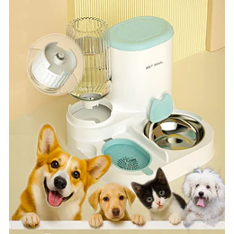 Retiro Expresss - Alimentador Automático de Mascotas 2 en 1 Petscool, Dispensador de Agua Comida