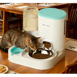 Retiro Expresss - Alimentador Automático de Mascotas 2 en 1 Petscool, Dispensador de Agua Comida