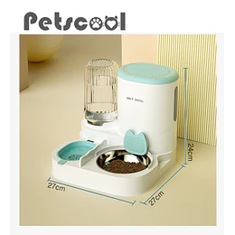 Retiro Expresss - Alimentador Automático de Mascotas 2 en 1 Petscool, Dispensador de Agua Comida