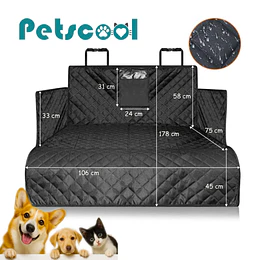 Retiro Express - Funda Protectora Universal Auto/SUV/Camioneta Petscool Impermeable Negro