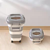 Retiro Express - Contenedor Hermético Plegable Alimento Mascota PetsCool 22 kg Gris Ruedas
