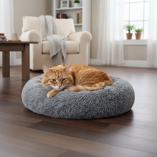 Retiro Express - Cama Nido Relajante para Mascotas S PetsCool Gris 50 cm Antiansiedad