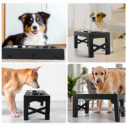 Retiro Express - Comedero Elevado Ajustable PetsCool 5 Alturas Plato Anti-voracidad