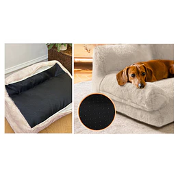 Retiro Express - Cama Sofá Antiestrés Perro Gato M Beige Lavable PetsCool